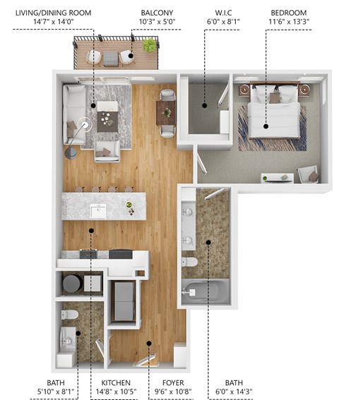 A9 Floor Plan at Level, Des Moines Iowa   